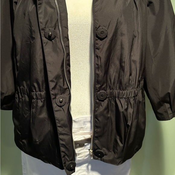 Women’s black 3/4 length satin jacket size 10 - Picture 2 of 12